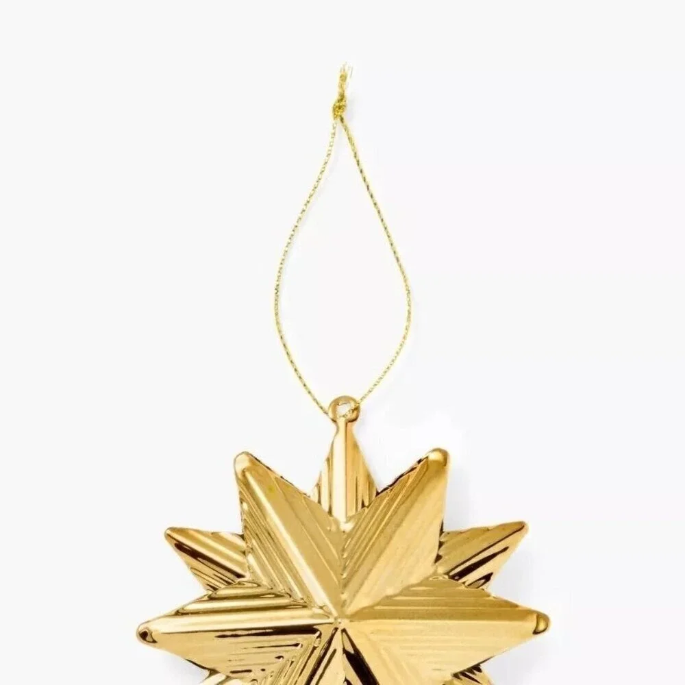Hammered Gold Metal Star Ornaments‎ - Threshold Studio McGee Christmas 2024
